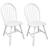 vidaXL Chaises &agrave; manger lot de 2 blanc bois d'h&eacute;v&eacute;a solide