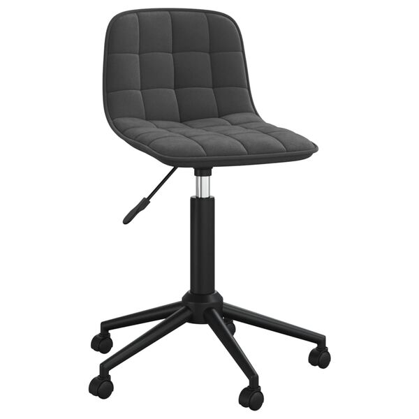 vidaXL Chaises pivotantes &agrave; manger lot de 2 noir velours