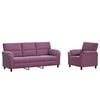 vidaXL Ensemble de Canap&eacute;s 2 pcs Pourpre Velours