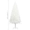 vidaXL Arbre de No&euml;l artificiel pr&eacute;-&eacute;clair&eacute; et boules blanc 240 cm