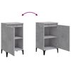 vidaXL Tables de chevet 2 pcs gris b&eacute;ton 40x35x70 cm bois d'ing&eacute;nierie