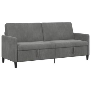 vidaXL Sofa avec rangement Gris fonc&eacute; 192 x 78 x 87 cm Polyester