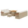 vidaXL Ensemble de canap&eacute; de jardin 10 pcs Beige polyrotin