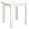 vidaXL Table basse Blanc &Oslash; 55x45 cm Bois massif de pin