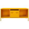 vidaXL Table basse jaune moutarde 101,5x50x43,5cm acier lamin&eacute; &agrave; froid