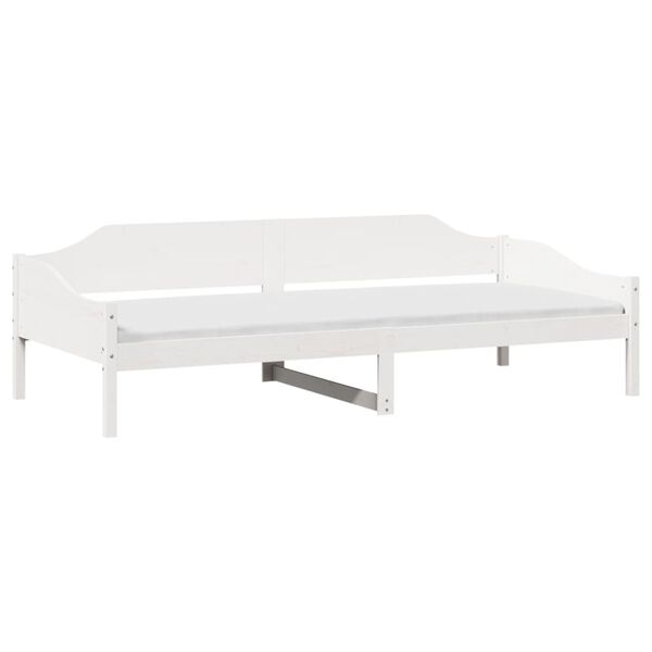 vidaXL Cadre de lit sans matelas blanc 90x190 cm bois de pin massif