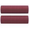 vidaXL Ensemble de canap&eacute;s 3 pcs avec coussins rouge bordeaux tissu