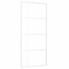 vidaXL Porte coulissante Verre ESG et aluminium 90x205 cm Blanc