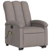vidaXL Fauteuil inclinable de massage &eacute;lectrique Taupe Tissu