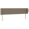 vidaXL T&ecirc;te de lit avec oreilles Taupe 163x23x78/88 cm Tissu
