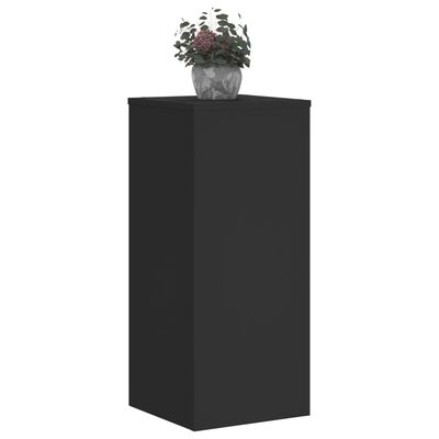 vidaXL Supports pour plantes 2 pcs noir 30x30x70 cm bois d'ingénierie