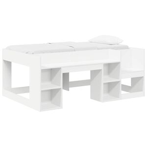 vidaXL Cadre de lit pour enfants avec rangement Blanc 80 x 160 cm