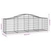 vidaXL Paniers &agrave; gabions arqu&eacute;s 10 pcs 200x50x60/80 cm Fer galvanis&eacute;