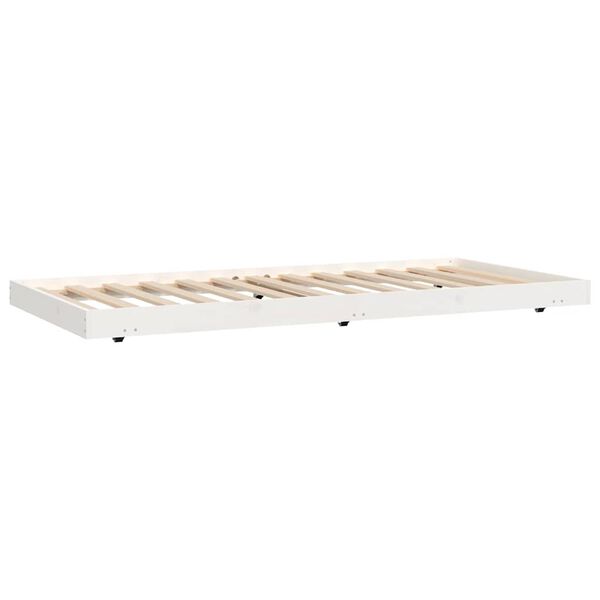 vidaXL Cadre de lit sans matelas blanc 90x190 cm bois de pin massif