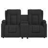 vidaXL Fauteuil de massage inclinable et porte-gobelets 2 places noir