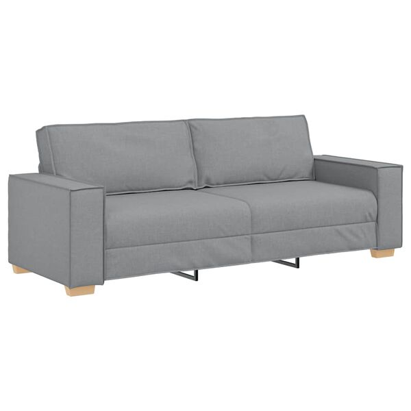 vidaXL Canap&eacute; 3 places Gris clair 220x78x84 cm Tissu