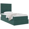 vidaXL Lit avec rangement et matelas Vert fonc&eacute; 100 x 200 cm Velours