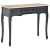 vidaXL Table de console et coiffeuse avec 3 tiroirs Noir
