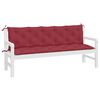 vidaXL Coussins de banc de jardin lot de 2 rouge bordeaux tissu Oxford