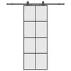 vidaXL Porte coulissante kit de quincaillerie noir 76x205 cm verre ESG