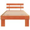 vidaXL Cadre de lit avec t&ecirc;te de lit Brun cire 100 x 200 cm Pin massif