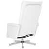 vidaXL Fauteuil inclinable avec repose-pieds blanc similicuir