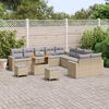 vidaXL Ensemble de canap&eacute; de jardin 13 pcs Beige polyrotin
