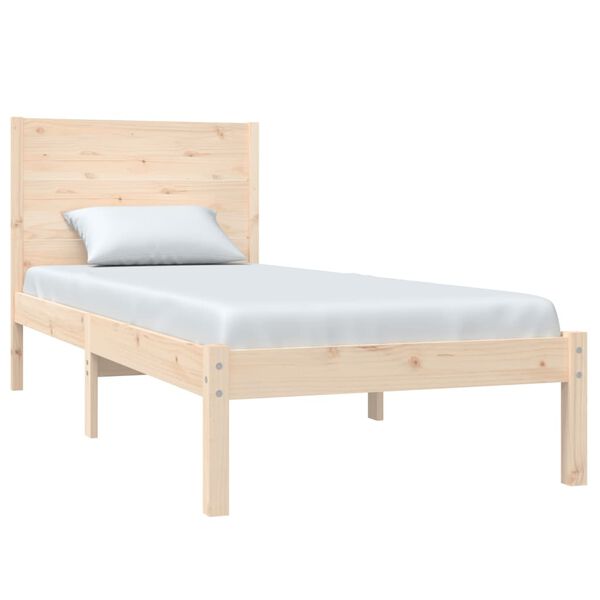 vidaXL Cadre de lit sans matelas 75x190 cm bois massif