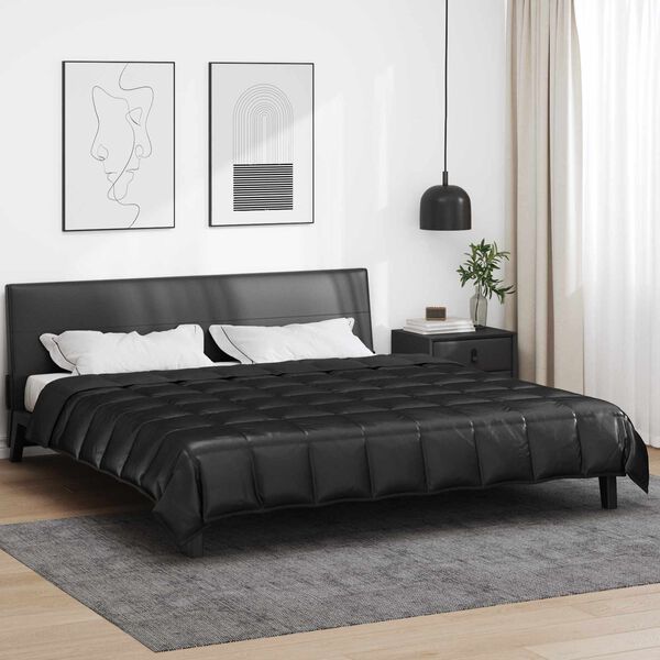 vidaXL Duvet complet toute l'ann&eacute;e Noir 200 x 200 cm