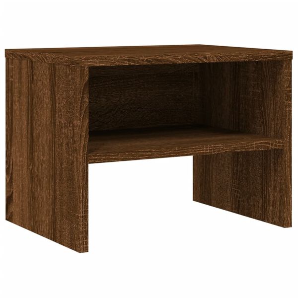 vidaXL Tables de chevet 2pcs Ch&ecirc;ne marron 40x30x30cm Bois d'ing&eacute;nierie