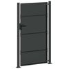 vidaXL Porte de Jardin Noir 105 x 200 cm Acier peint par poudre