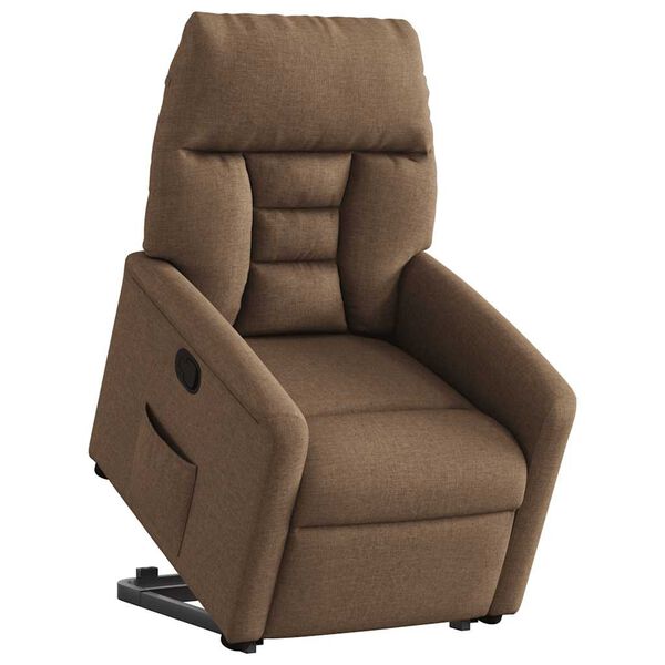 vidaXL Fauteuil inclinable Marron Tissu