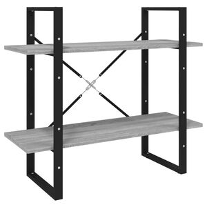 vidaXL Biblioth&egrave;que 2 niveaux Sonoma gris 80x30x70cm Bois d'ing&eacute;nierie