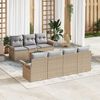 vidaXL Ensemble de canap&eacute; de jardin 8 pcs Beige et Gris clair