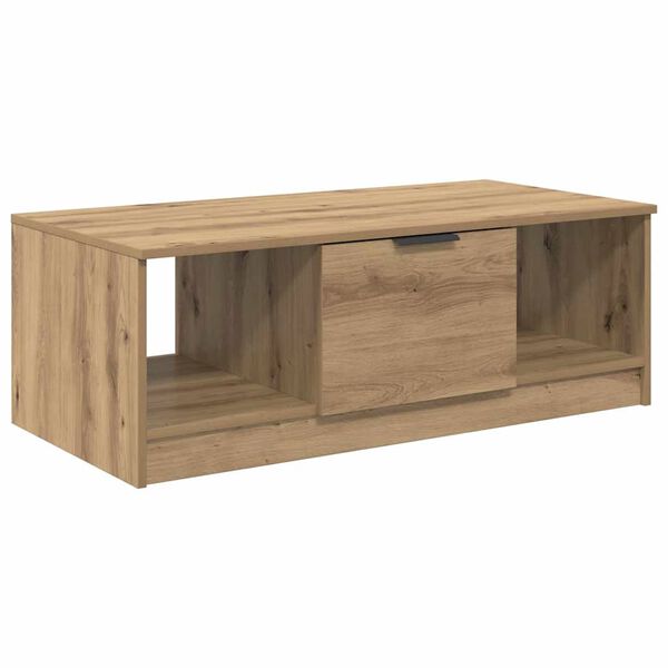 vidaXL Table basse Ch&ecirc;ne artisanal 102 x 50 x 36cm Bois d'ing&eacute;nierie