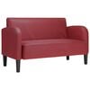 vidaXL Canap&eacute; causeuse rouge bordeaux 110 cm similicuir