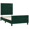 vidaXL Cadre de lit sans matelas vert fonc&eacute; 100x200 cm velours