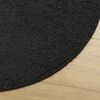 vidaXL Tapis shaggy PAMPLONA poils longs moderne noir &Oslash; 120 cm