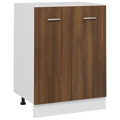 vidaXL Armoire de plancher Chêne marron 60x46x81,5cm Bois d'ingénierie