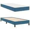 vidaXL Lit &agrave; ressorts avec matelas Bleu fonc&eacute; 90 x 200 cm tissu
