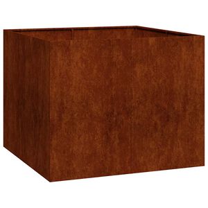 vidaXL Jardini&egrave;re rouill&eacute; 100x100x80 cm acier inoxydable