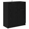 vidaXL Buffet Ch&ecirc;ne noir 60 x 30 x 70 cm Bois d'ing&eacute;nierie