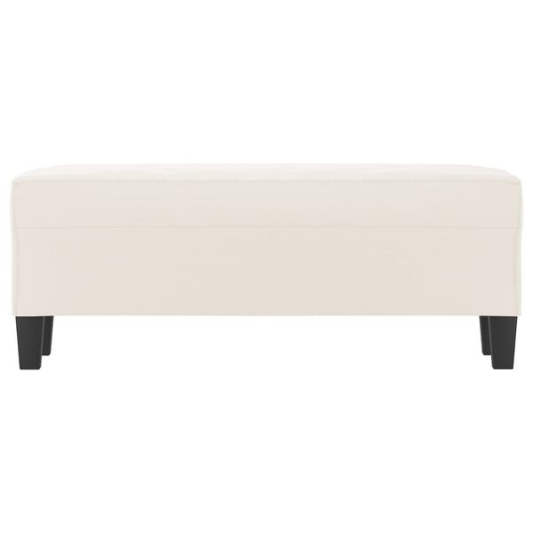 vidaXL Banc Beige 100x35x41 cm Tissu microfibre