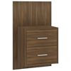 vidaXL Table de chevet murale Ch&ecirc;ne marron