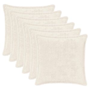 vidaXL Housse de coussin 6 pc HOUTEN Blanc 30 x 30 cm
