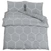 vidaXL Ensemble de housse de couette Gris 260x240 cm Coton