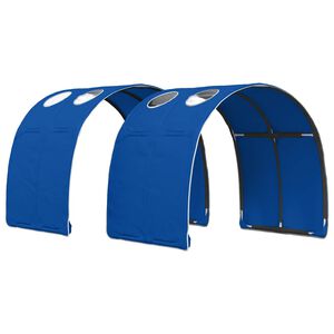 vidaXL Tunnel de lit 2 pcs Bleu 211 x 67,5 x 2 cm Polyester