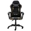 vidaXL Fauteuil de jeux vidéo Noir et camouflage Similicuir