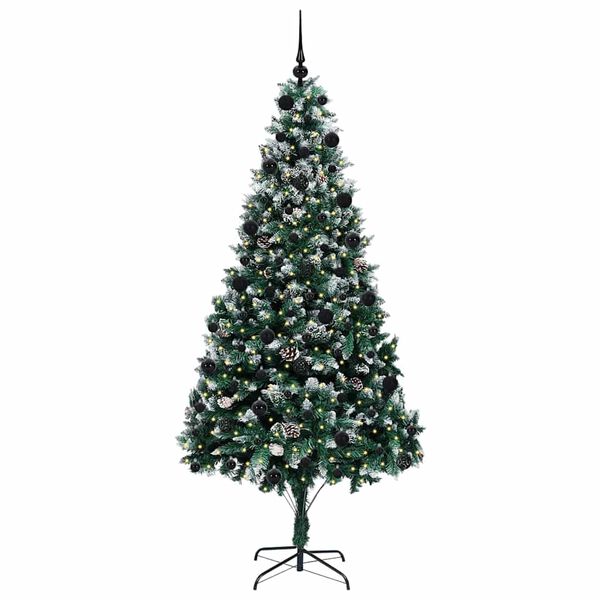 vidaXL Sapin de No&euml;l artificiel Vert 210 cm PVC, Acier et Plastique
