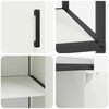 vidaXL Ensemble de rangement cuisine avec étagère 3 pcs Blanc Acier